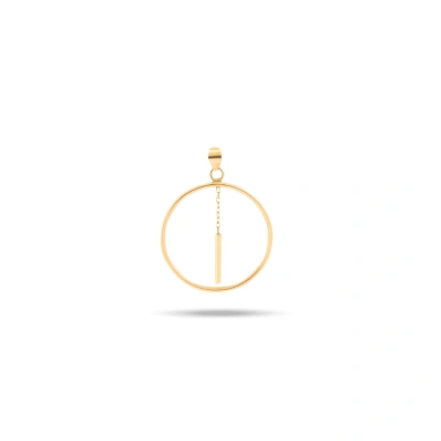 آویز گردنبند طلا زنانه طرح دایره و خط