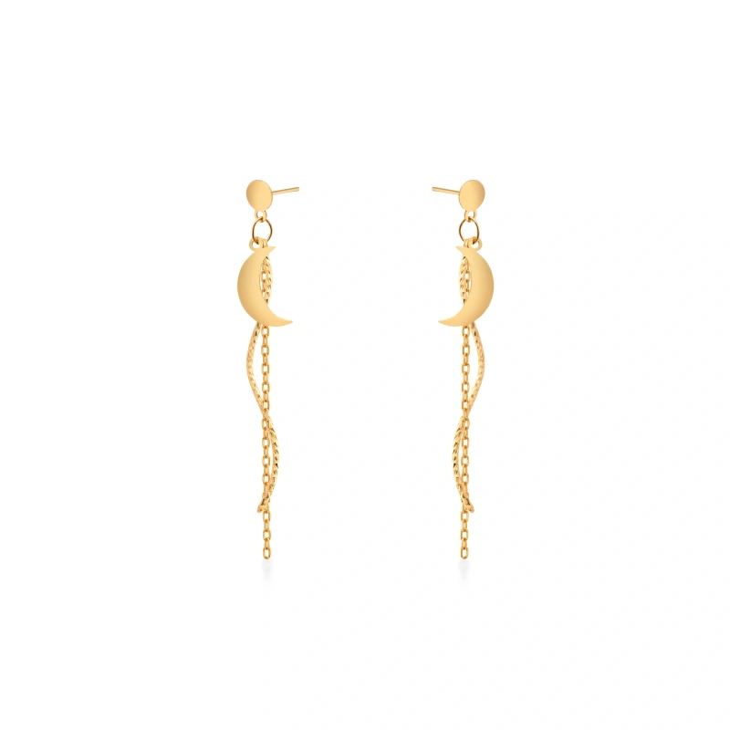 گوشواره طلا طرح ماه GE0285