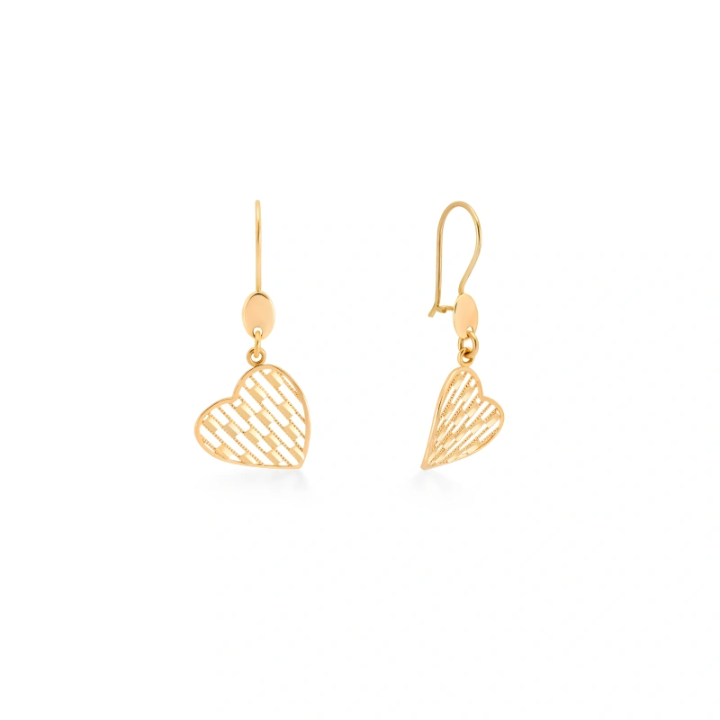 گوشواره طلا طرح قلب GE0371
