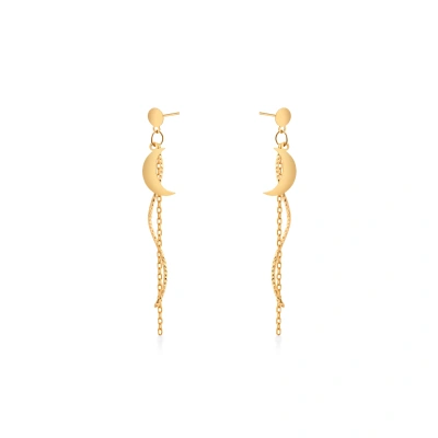 گوشواره طلا طرح ماه GE0285