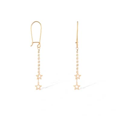 گوشواره طلا زنانه عصایی طرح ستاره کد 1