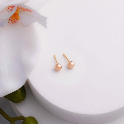 گوشواره طلا زنانه میخی طرح گوی کد GE0052