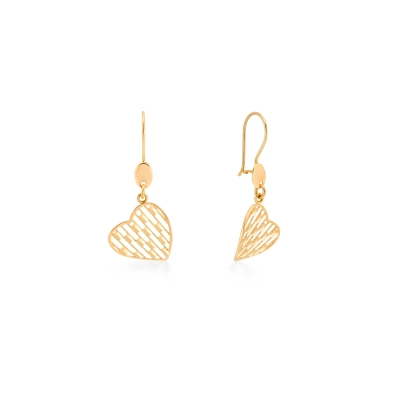 گوشواره طلا طرح قلب GE0371