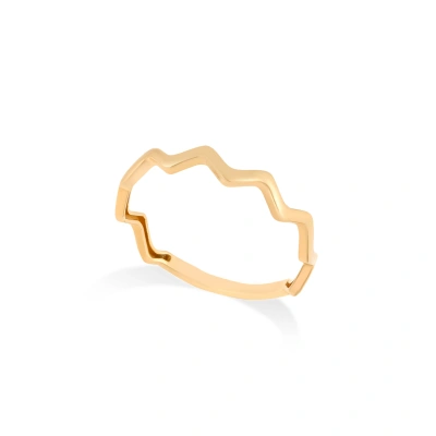 انگشتر طلا زنانه مینیمال طرح امواج