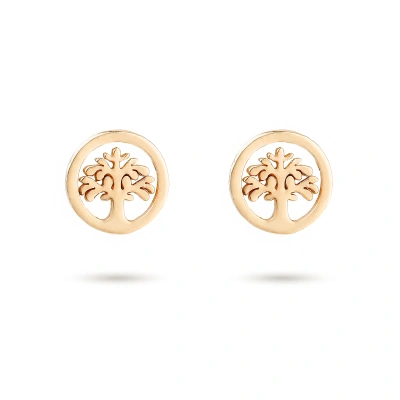 گوشواره طلا زنانه میخی طرح درخت کد GE0021