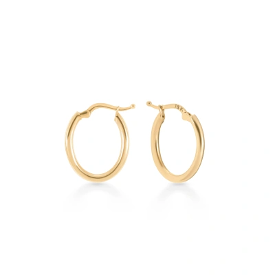 گوشواره حلقه ای طلا زنانه بیضی شکل کد GE0151