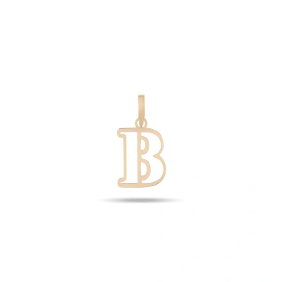 آویز گردنبند طلا زنانه لیزری حرف B