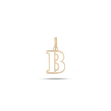 آویز گردنبند طلا زنانه لیزری حرف B
