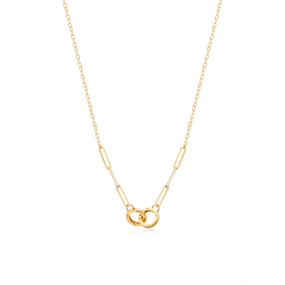 گردنبند طلا طرح دوحلقه GN0637