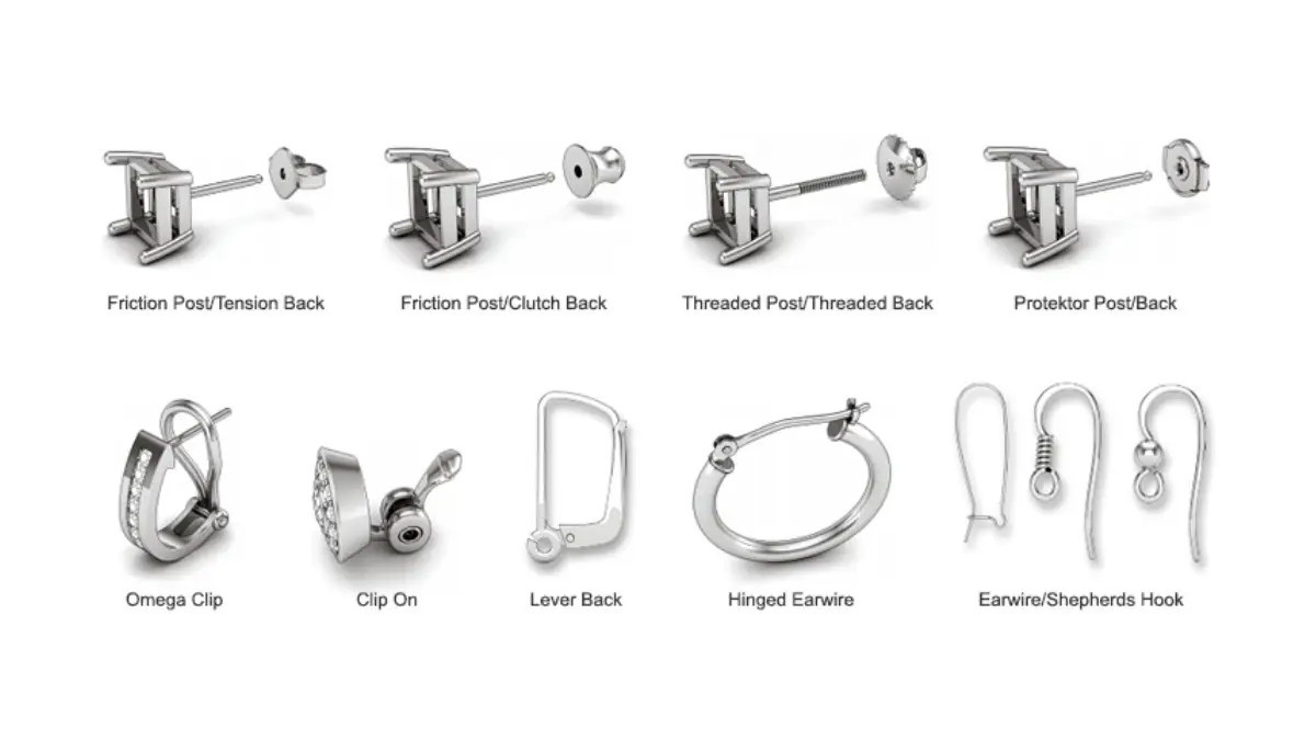 انواع قفل گوشواره طلا